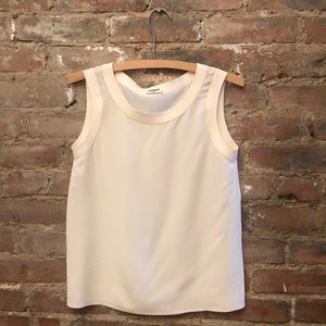 Chanel 100% silk cream shell